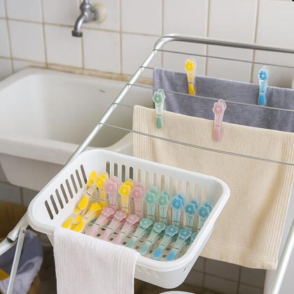 Imagem de Kit 60 Pregador de Roupas Plástico Resistente Emborrachado Oba Flores Sanremo
