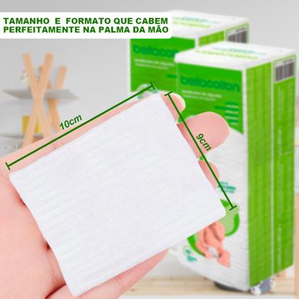 Imagem de Kit 600 Algodão Quadrado Bellacotton para Bebê 6 pacotes com 100