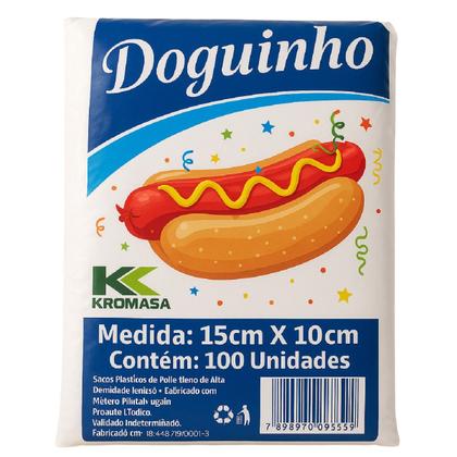Imagem de Kit 600 Sacos Plástico pequeno p/ cachorro quente 15x10cm