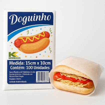 Imagem de Kit 600 Sacos Plástico pequeno p/ cachorro quente 15x10cm