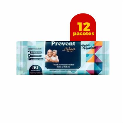 Imagem de Kit 600 Toalhas Umedecidas Para Adultos - Banho de Leito Prevent Wipes (12 Embalagens)