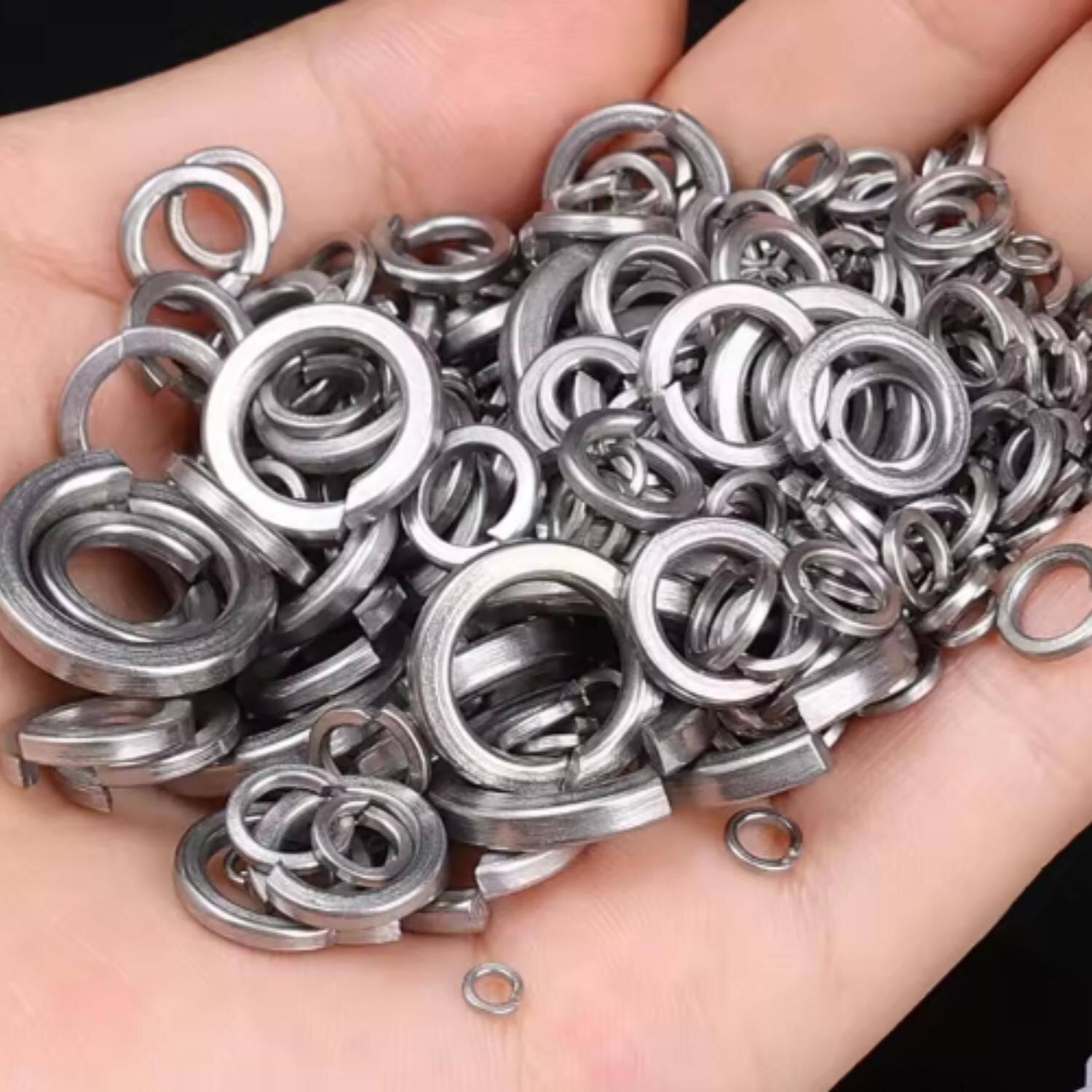 Imagem de Kit 620 arruelas pressao inox m2 m2.5 m3 m4 m5 m6 m8 m10 m12