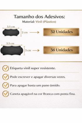 Imagem de Kit 68 Etiquetas Organizadoras para Casa Com Caneta Apagável - Banheiro, Cozinha, Escritório