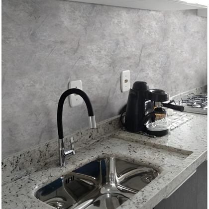 Imagem de Kit 6m Adesivo Vinílico Marmore Calacatta Cinza Autocolante 200x60cm