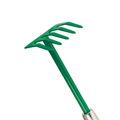 Imagem de Kit 6PC Ancinho Jardinagem 5 Dentes Com Cabo Madeira 340mm - Palisad