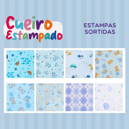 Imagem de Kit 6Pçs Enxoval Cueiro+Toalha De Pano+Toalha De Banho Azul