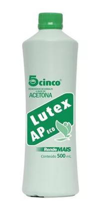 Imagem de Kit 6un Acetona Lutex Cinco 500ml Removedor de Esmaltes a Base de Acetona