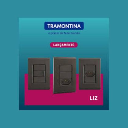 Imagem de Kit 6x Interruptor Simples Branco Liz Tramontina 57115/010