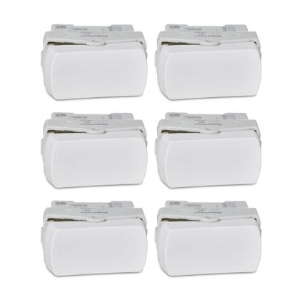 Imagem de Kit 6x Interruptor Simples S3B72010 Branco Miluz Schneider