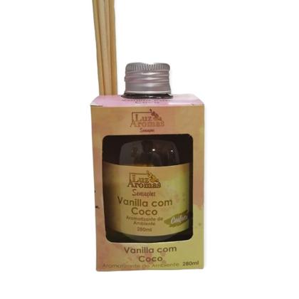 Imagem de Kit 7 Aromatizador Ambiente Vanilla com Coco 280ml Difusor Vareta Luz Aromas - Envio Já