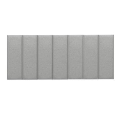 Imagem de Kit 7 Cabeceiras Painel Modular Cama Box Casal Linho Cinza Madelina Decor