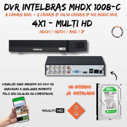 Imagem de Kit 7 Câmeras Intelbras Cftv 1080p Full Color Colorida Noite 500GB