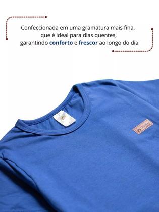 Imagem de Kit 7 Camisetas Manga Curta Infantil bebê Básica Lisa Versátil Confortável e Coloridas menino