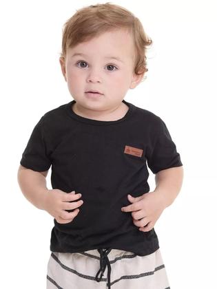 Imagem de Kit 7 Camisetas Manga Curta Infantil bebê Básica Lisa Versátil Confortável e Coloridas menino