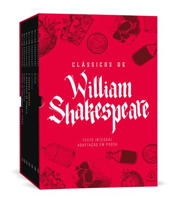 Imagem de Kit 7 livros - Box Classicos de William Shakespeare - Principis Romeu e Julieta Megera Domada Noite de Verão Hamlet - Ciranda Cultural