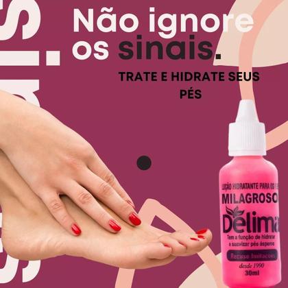 Imagem de Kit 7 Loção Milagroso Delima Suave Fragrance - Fim das Rachaduras nos Pés