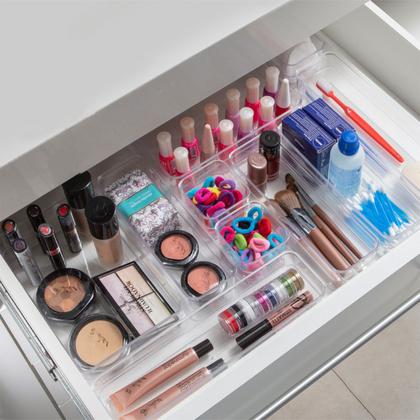 Imagem de Kit 7 Organizador Modular Gaveta Mesa Porta Talher Despensa