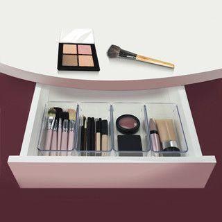 Imagem de Kit 7 Organizadores Multiuso para Gavetas, Armários, Geladeiras, Pote Acrílico Cristal Rebirth