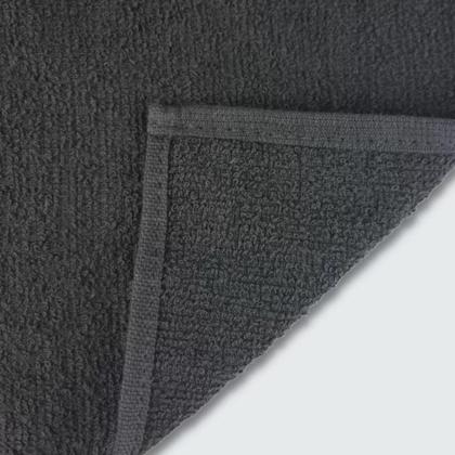 Imagem de Kit 7 Panos De Prato Felpudo Atoalhado Preto Gourme Culinária Cozinha Com Bainha Grosso 100% Algodão