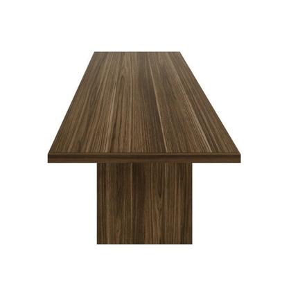 Imagem de Kit 7 Peças com Uma Mesa de Reunião e 6 Cadeiras de Escritório Tela Mesh Espresso Móveis