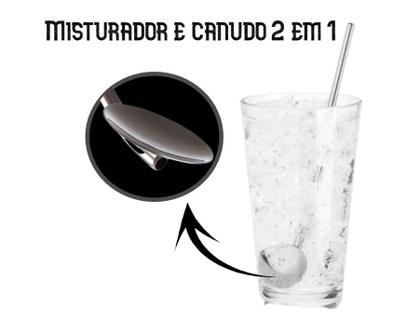 Imagem de Kit 7 Peças Gin Coqueteleira Caipirinha Barman Bartender Profissional