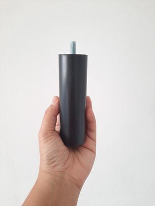 Imagem de Kit 7 Pés Cama Box Ou Baú Casal Ortobom 13cm Tubo Preto forte