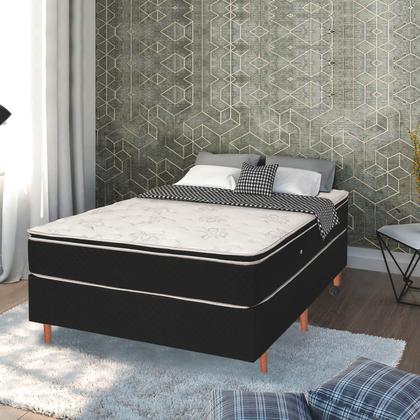 Imagem de Kit 7 Pes De Cama Box Casal com 5 Pé Palito Fixo 2 Rodizios