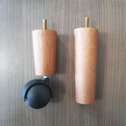 Imagem de Kit 7 Pes De Cama Box Casal com 5 Pé Palito Fixo 2 Rodizios