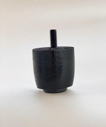 Imagem de Kit 7 Pés Para Cama Box Baú Casal JR Preto Altura 4cm Madeira Maciça