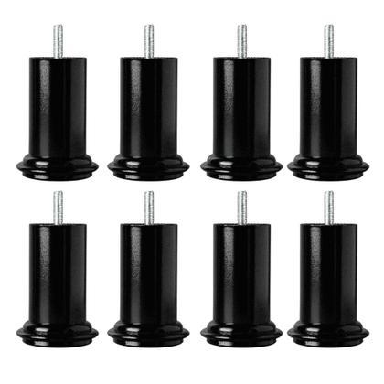 Imagem de Kit 7 Pés Preto Para Cama Box e Moveis em Geral Com 6cm de Altura Resistente Preto