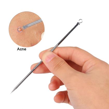 Imagem de Kit 7 Pinças Extrator De Cravos e Espinhas  Profissional Com Estojo