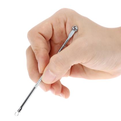 Imagem de Kit 7 Pinças Extrator De Cravos e Espinhas  Profissional Com Estojo