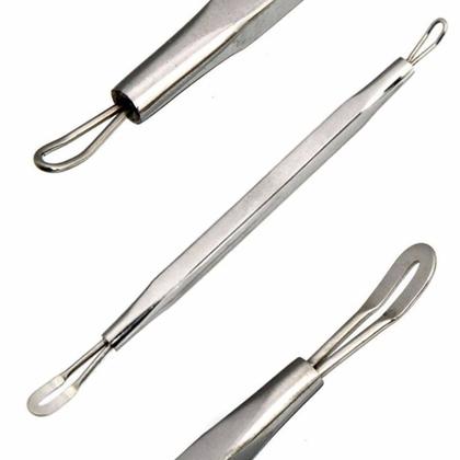 Imagem de Kit 7 Pinças Extrator De Cravos e Espinhas  Profissional Com Estojo