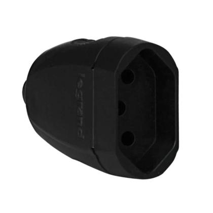 Imagem de Kit 7 Plug Femea 2p+t Pb Axial 10a 250v Cor Preto Legrand
