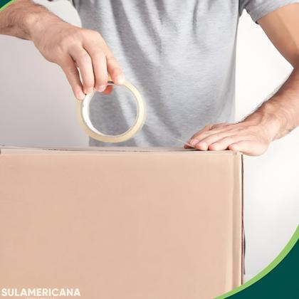 Imagem de Kit 7 Rolos de Fita Adesiva Acrílica Transparente 18mm x 40m Alta Aderência Versátil Resistente - SulAmericana