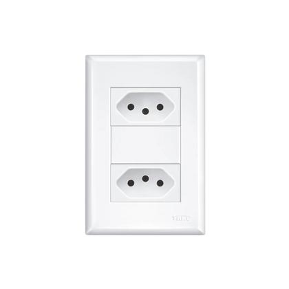 Imagem de Kit 7 Tomadas Dupla Padrão 2p+t 4x2 20a Evidence - Fame