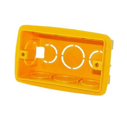 Imagem de Kit 70 Caixa Luz Plástica Retangular Amarela 4x2 Reforçada