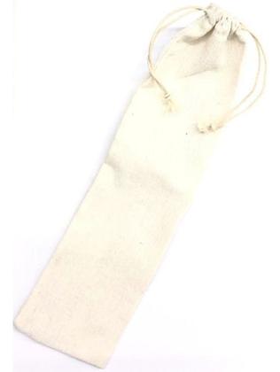 Imagem de Kit 70 Saco Algodão Cru Liso Ecológico Para Canudo Talheres