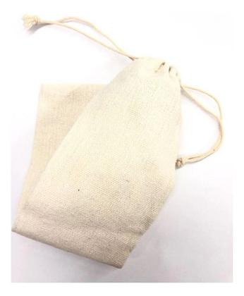 Imagem de Kit 70 Saco Algodão Cru Liso Ecológico Para Canudo Talheres