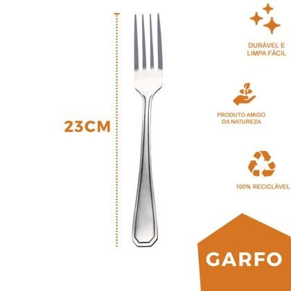 Imagem de Kit 72 Pçs Garfo Reforçada Inox Restaurante / Casa / Bar