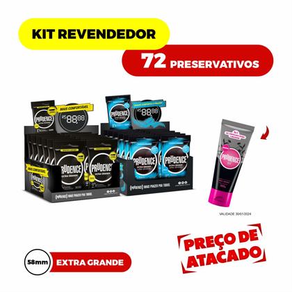 Imagem de Kit 72 Preservativo camisinha Extra Grande e Extra Grande ultra sensível 2 Caixas Display