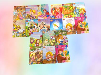 Imagem de Kit 7un Mini Livros infantis Livrinho histórias famosas