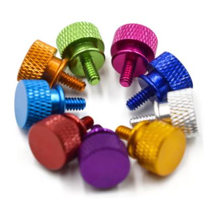 Imagem de Kit 7x Parafuso Gabinete Gamer PC Computador Fonte Slots Placa de Vídeo Lateral em Liga de Alumínio Anodizado