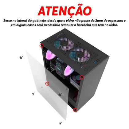 Imagem de Kit 7x Parafuso Gabinete Gamer PC Computador Fonte Slots Placa de Vídeo Lateral em Liga de Alumínio Anodizado