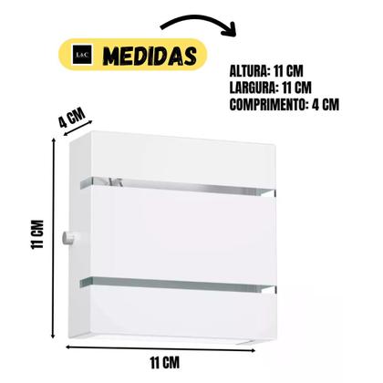 Imagem de Kit 8 Arandelas 2 frisos 2 fachos  Para Fachadas e Jardins , Luminária Decorativa para Parede Externa e Interna Corredor, Jardim, Muro e Piscina