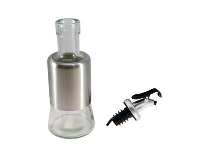 Imagem de Kit 8 Azeiteiro Vinagreiro Recipiente em Vidro e Inox com Bico Dosador