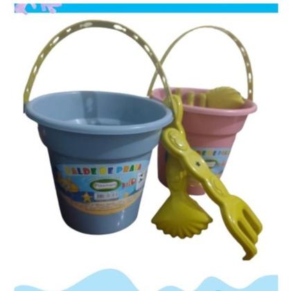 Imagem de Kit 8 baldinhos de praia para desenvolver a criatividade das crianças - Plasmarc