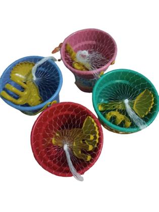 Imagem de Kit 8 baldinhos de praia para desenvolver a criatividade das crianças - Plasmarc