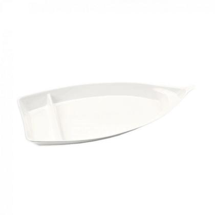 Imagem de Kit 8 Barcas para Sushi em Melamina Premium 25,5 Cm Branca Bestfer