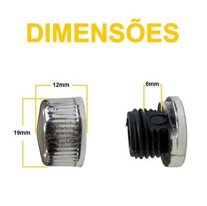 Imagem de Kit 8 Botão Francês Suporte Abs P/ Espelho